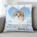 personalized cat memorial pillow