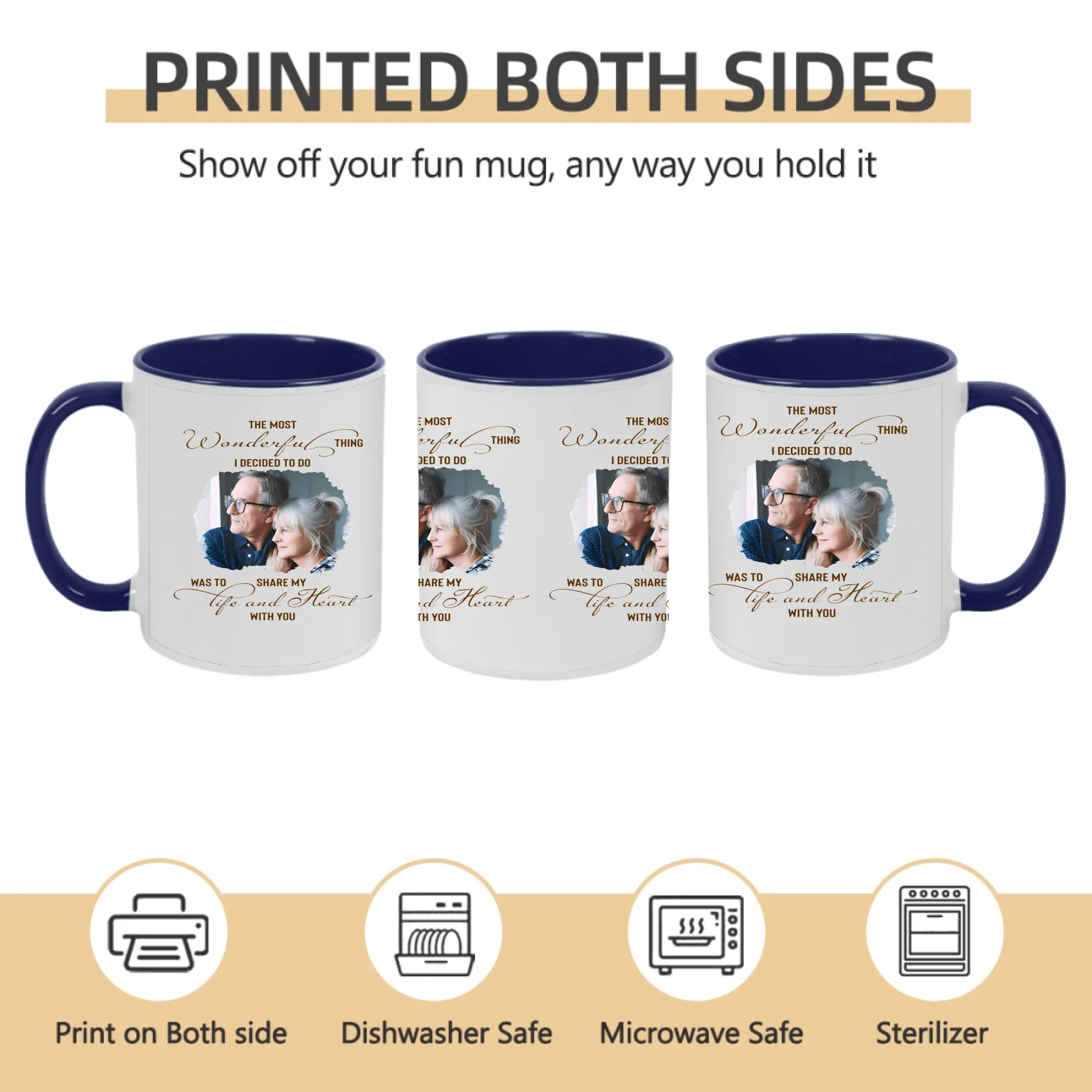 My Life & Heart - Personalized Custom Photo Coffee Mug 736909 - DiyGiftly