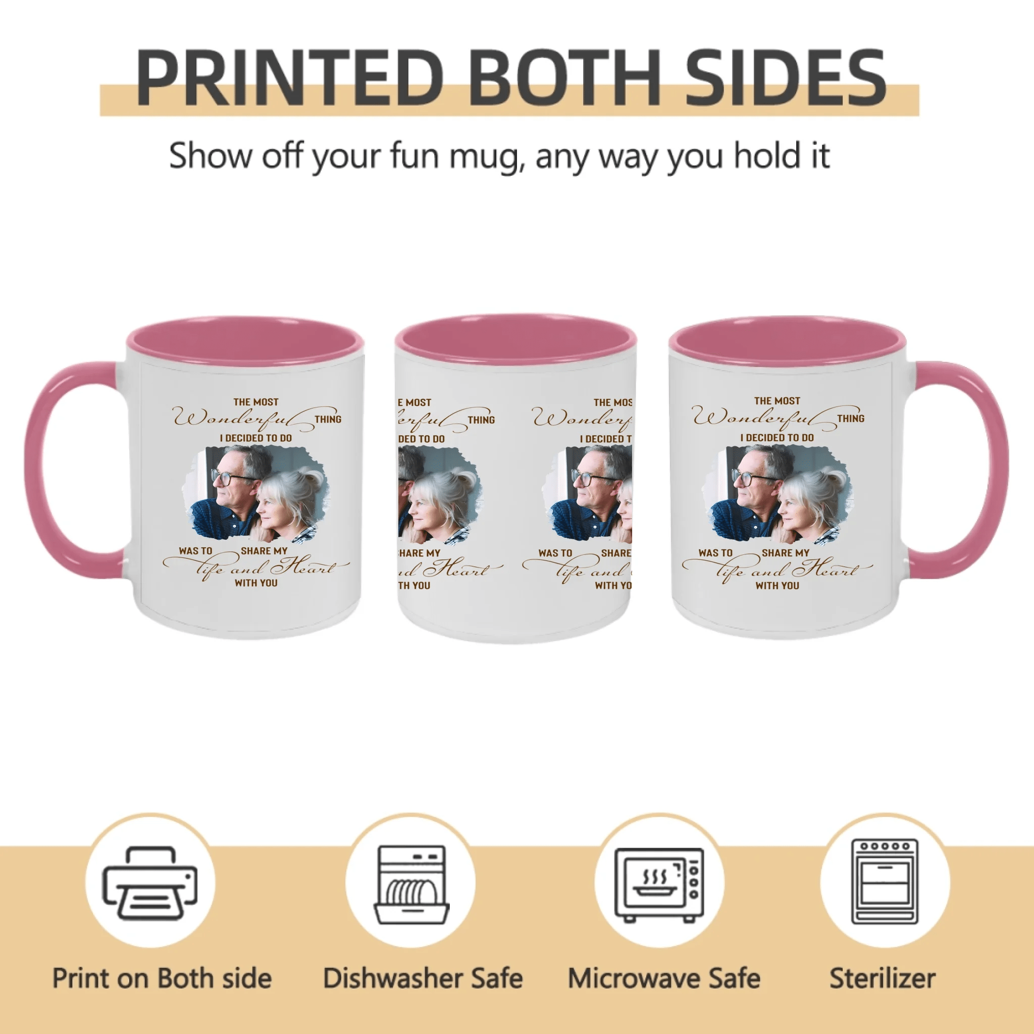 My Life & Heart - Personalized Custom Photo Coffee Mug 736909 - DiyGiftly