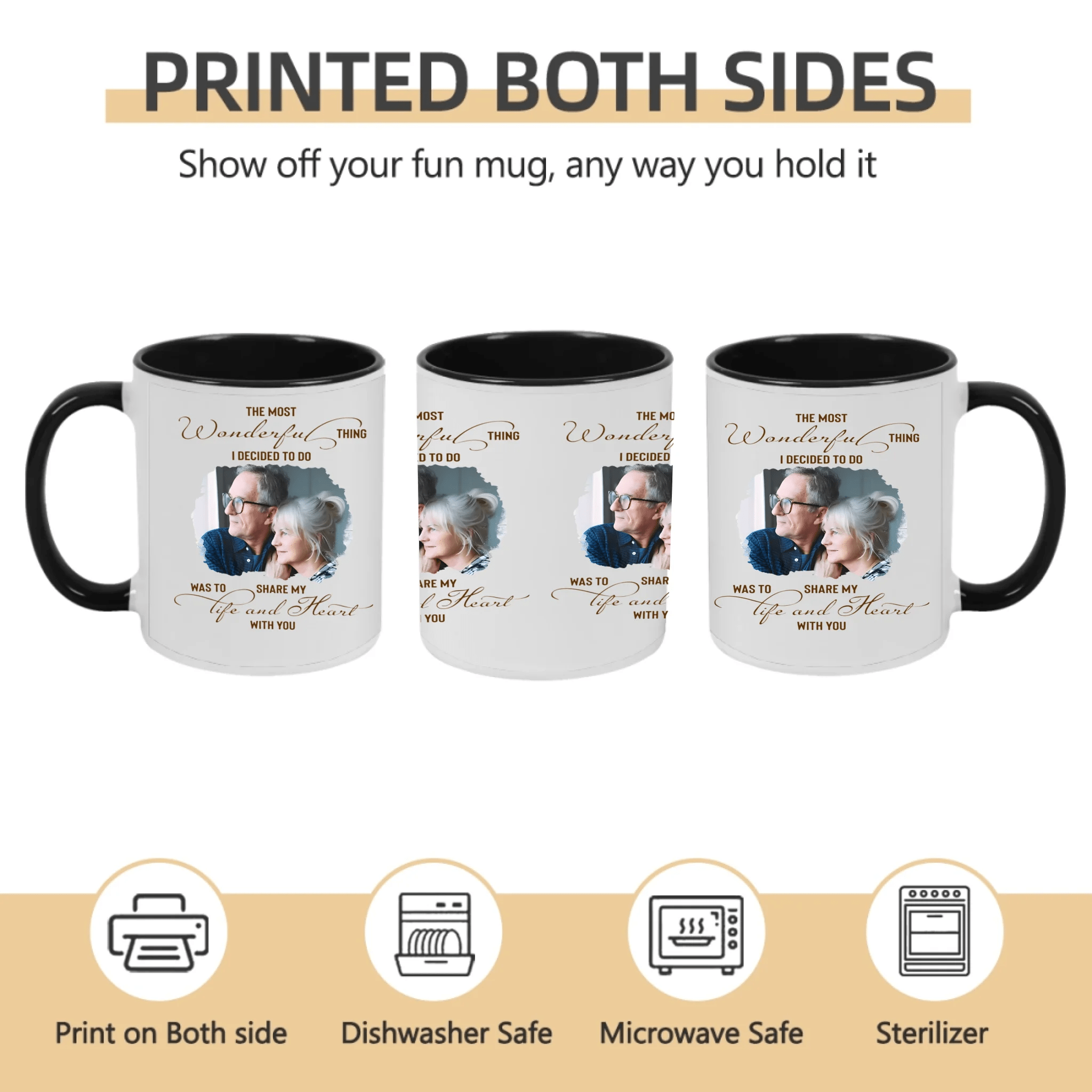 My Life & Heart - Personalized Custom Photo Coffee Mug 736909 - DiyGiftly