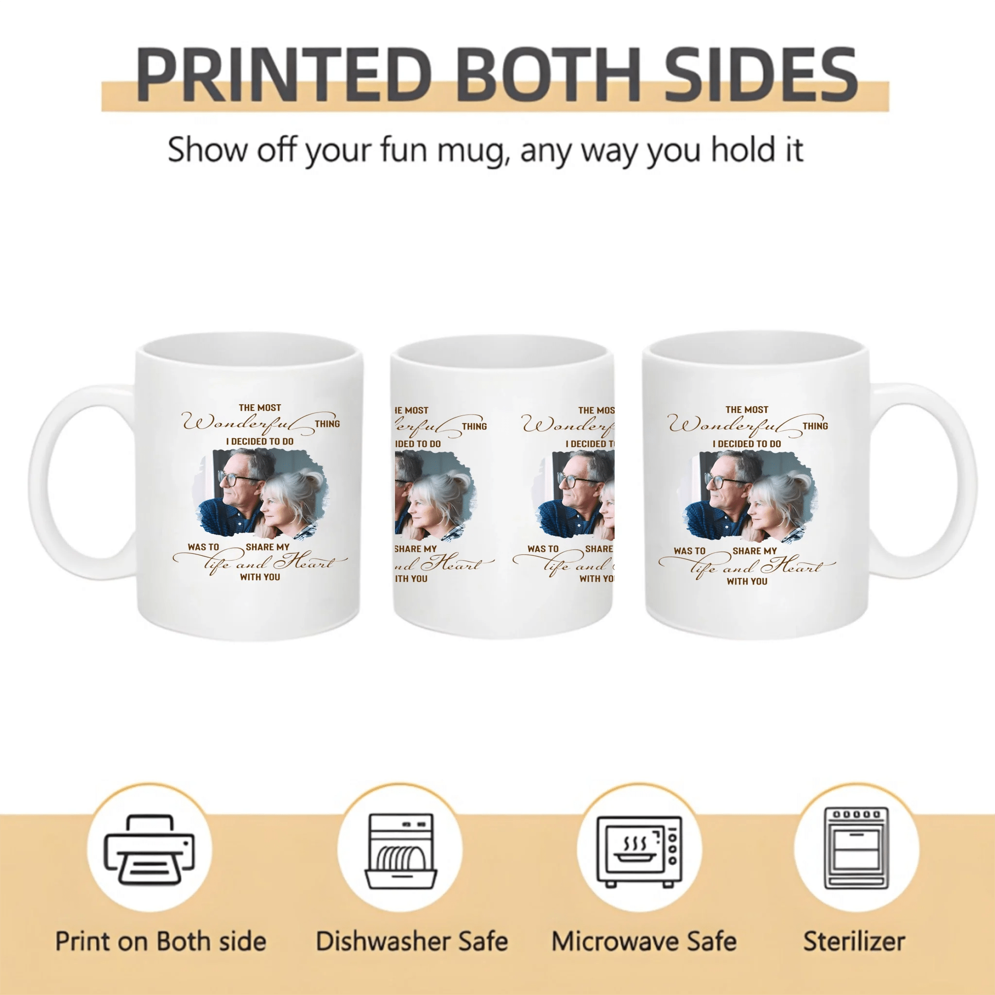 My Life & Heart - Personalized Custom Photo Coffee Mug 736909 - DiyGiftly