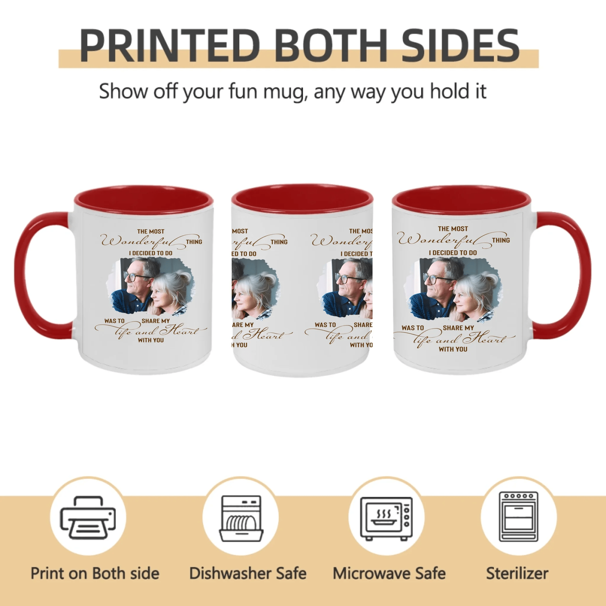 My Life & Heart - Personalized Custom Photo Coffee Mug 736909 - DiyGiftly