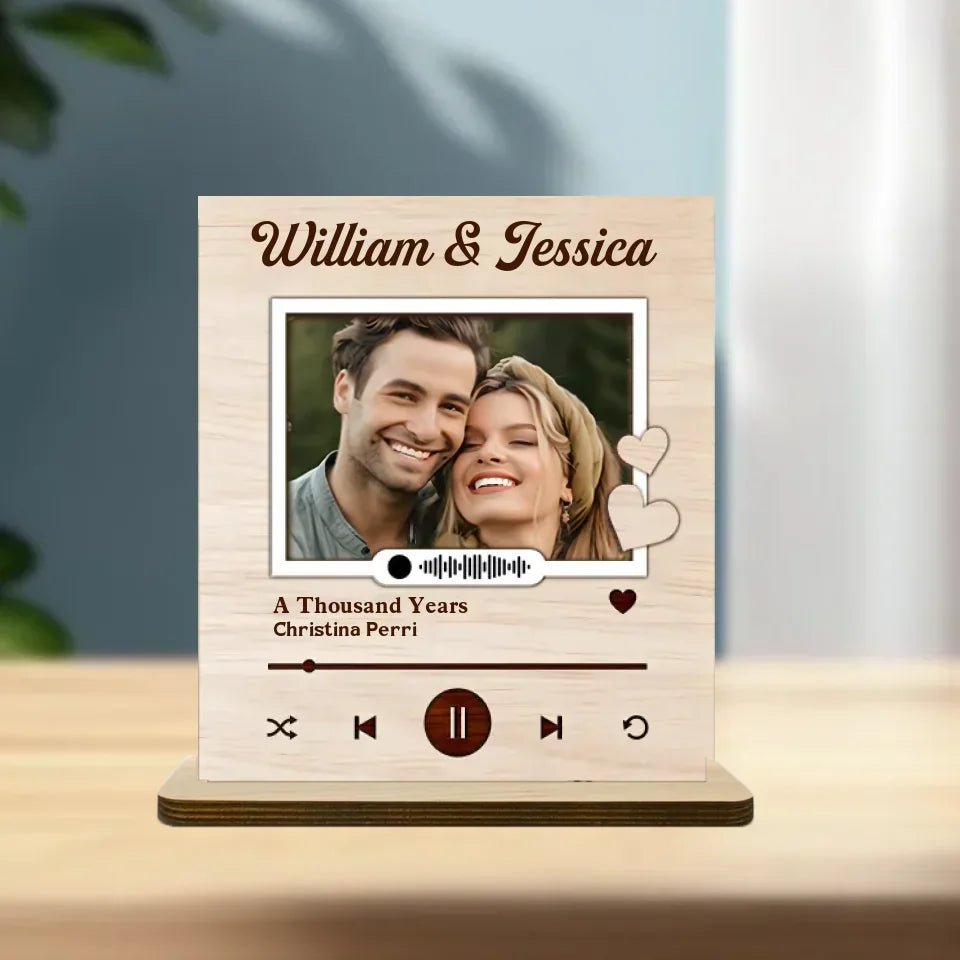 My Love For You - Personalized Custom 2 - Layer Wood Plaque With Flat Base 751933 - 751949 - DiyGiftly