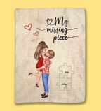 My Missing Piece, Personalized Blanket, Valentine‘s Day, Engagement, Anniversary, Birthday, Wedding Gift For Him Her, Couple Print 715625 - M - DiyGiftly