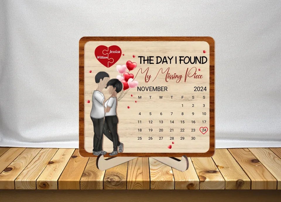 My Missing Piece - Personalized Custom 2 - Layer Wood Plaque With Flat Base 755394 - 755460 - DiyGiftly