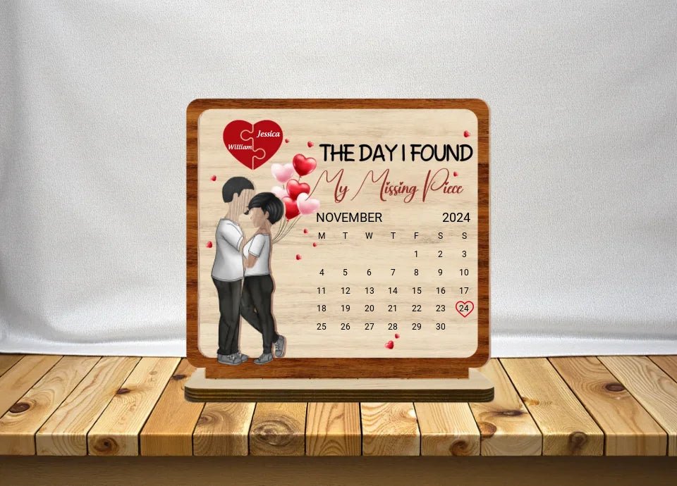 My Missing Piece - Personalized Custom 2 - Layer Wood Plaque With Flat Base 755394 - 755460 - DiyGiftly
