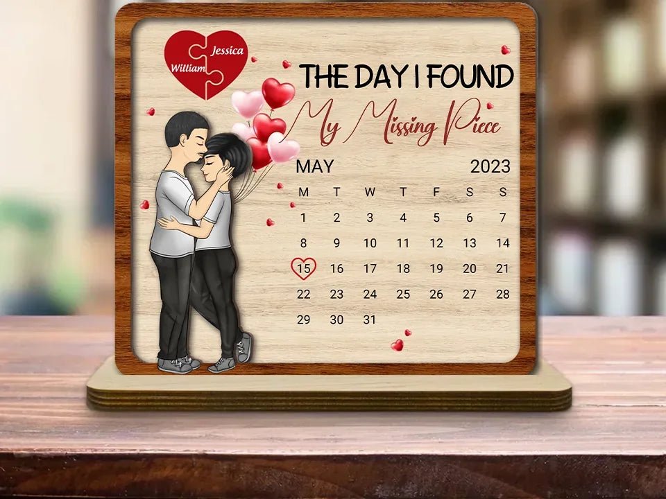My Missing Piece - Personalized Custom 2 - Layer Wood Plaque With Flat Base 755394 - 755460 - DiyGiftly