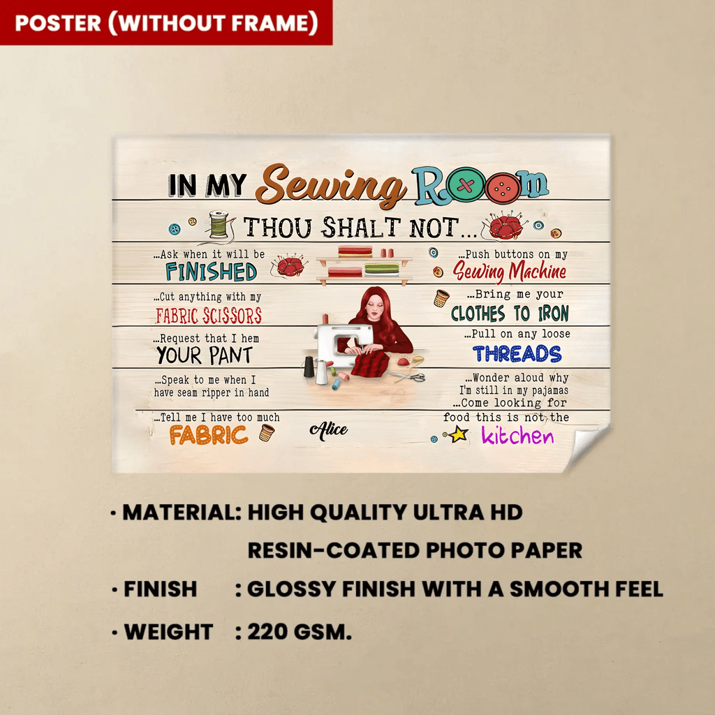 My Sewing Room - Personalized Sewing Canvas And Poster 748490 - 748608 - DiyGiftly