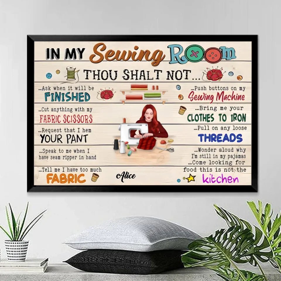 My Sewing Room - Personalized Sewing Canvas And Poster 748490 - 748608 - DiyGiftly