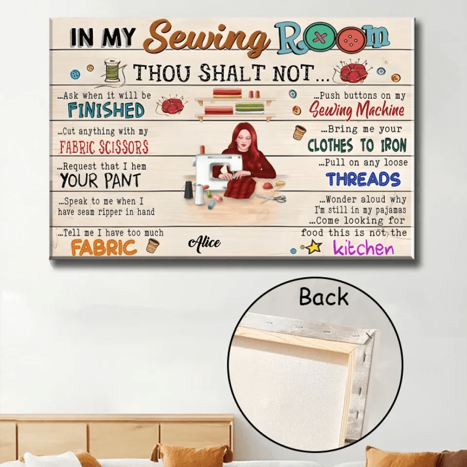 My Sewing Room - Personalized Sewing Canvas And Poster 748490 - 748608 - DiyGiftly