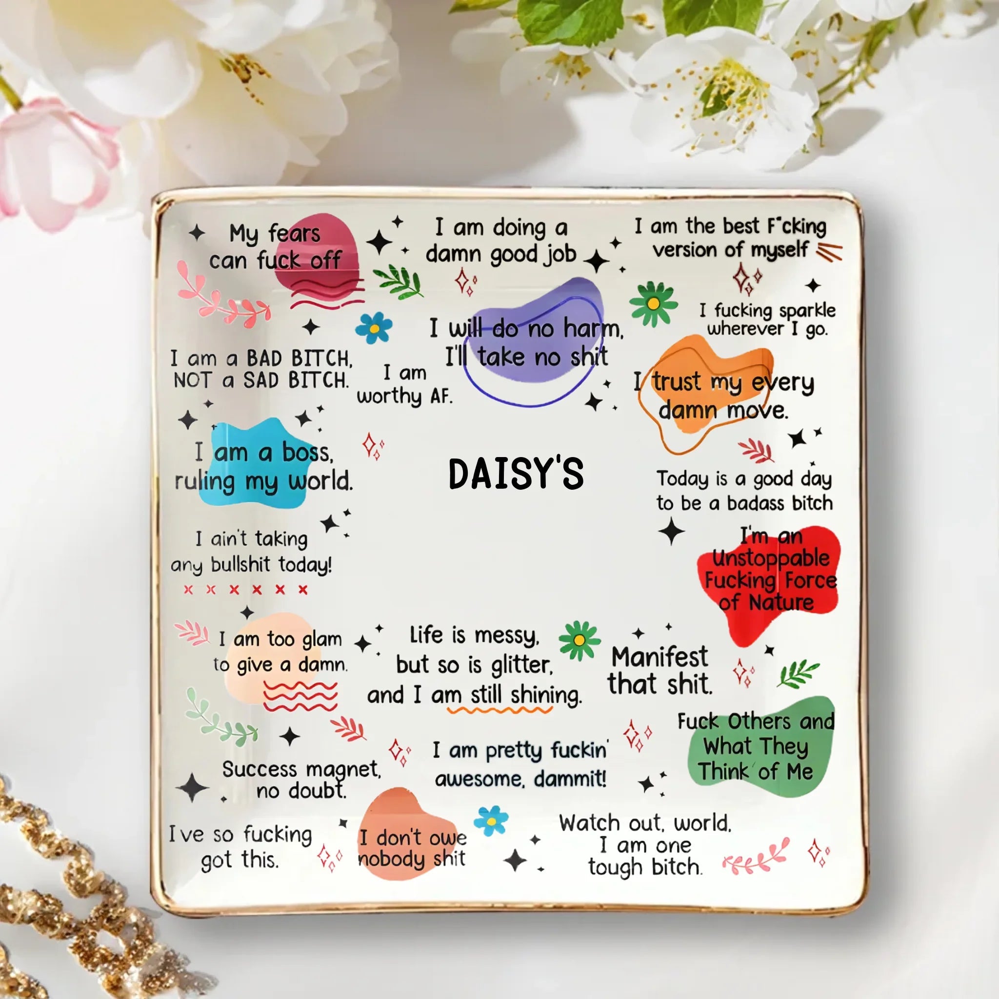 jewelry dish birthday personalized gift for daughter custom detail