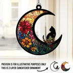 loss of cat gift personalized window hanging suncatcher memorial decor