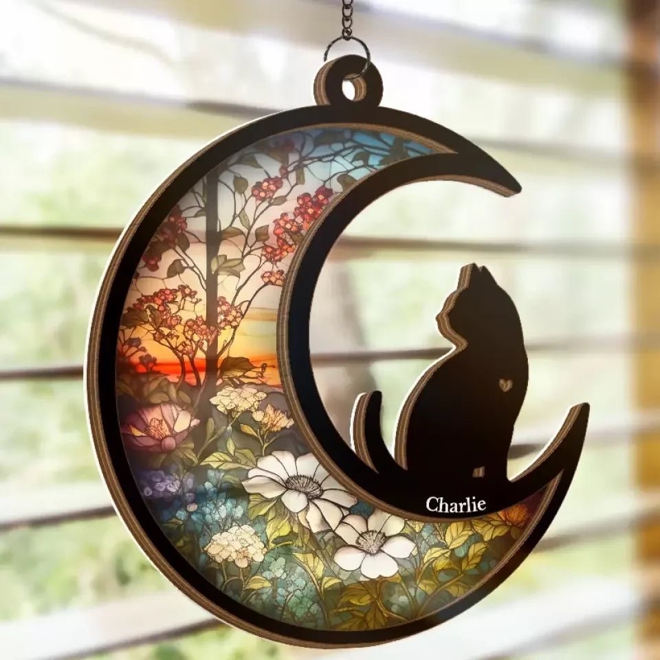My Thoughts Are With You - Memorial Personalized Window Hanging Suncatcher - Sympathy Gift For Pet Owners, Pet Lovers 668920 - DiyGiftly