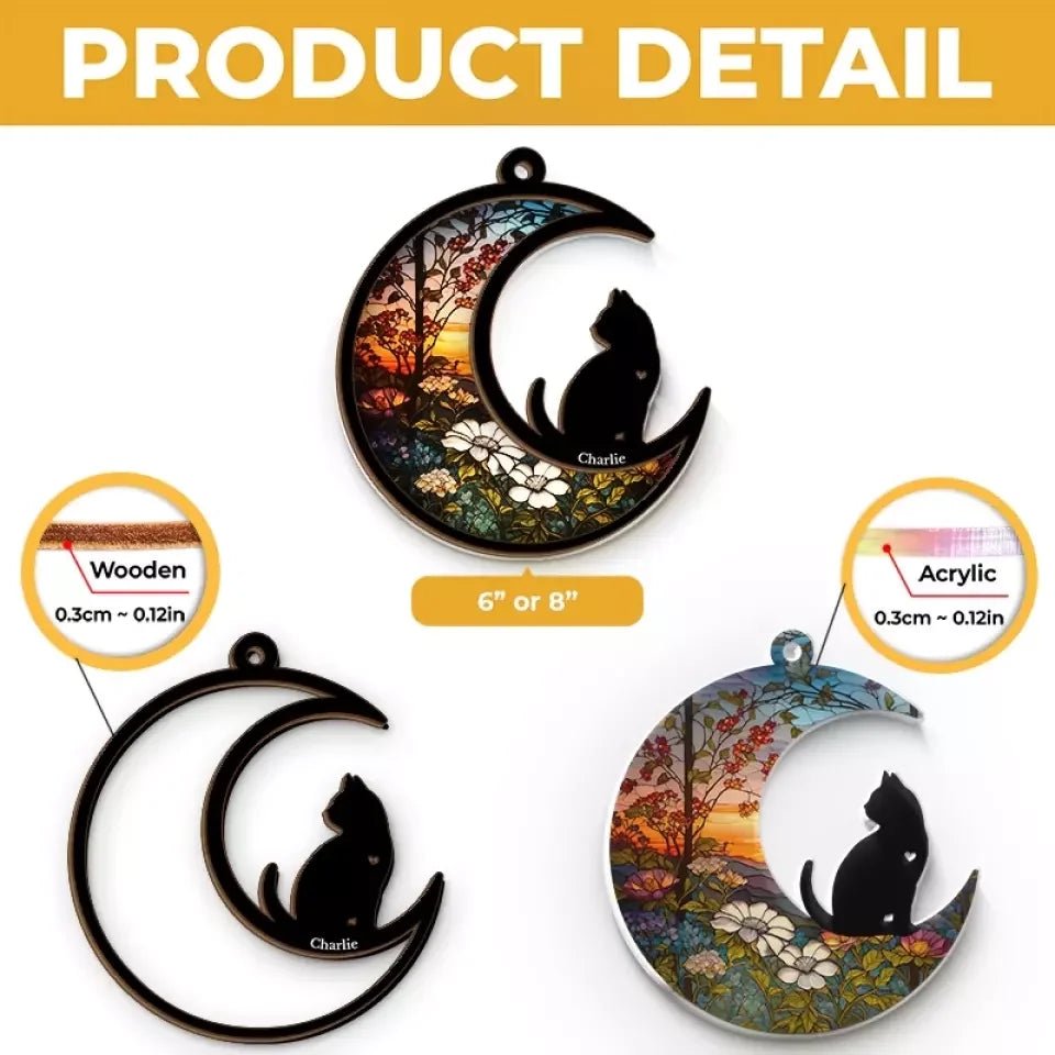 My Thoughts Are With You - Memorial Personalized Window Hanging Suncatcher - Sympathy Gift For Pet Owners, Pet Lovers 668920 - DiyGiftly