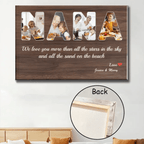 nana custom photo canvas personalized photo grandparents day gift