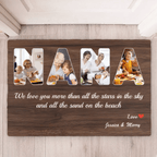 NANA Custom Photo - Customizable Dark Wood Background Doormat 733437 - D - DiyGiftly