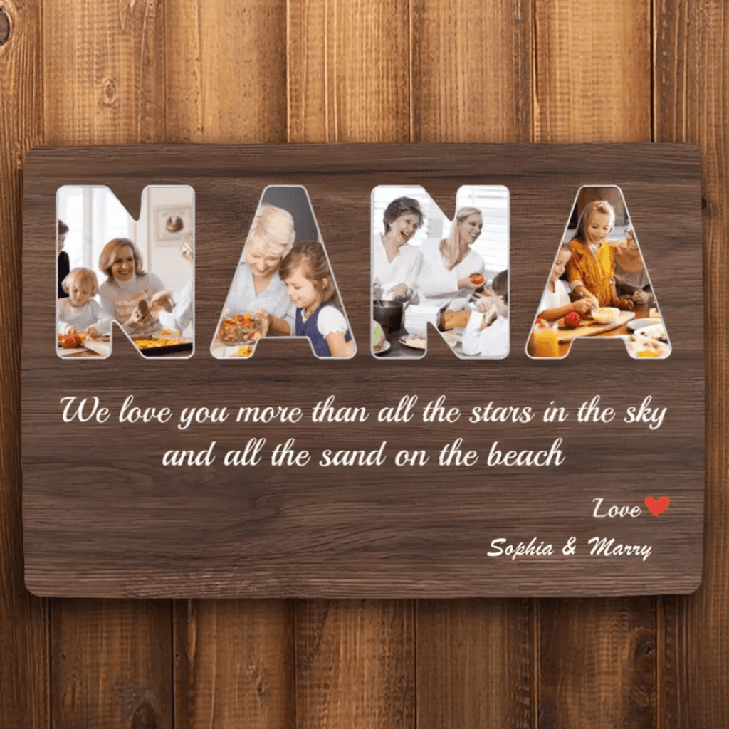 NANA Custom Photo - Customizable Dark Wood Background Doormat 733437 - D - DiyGiftly