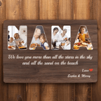 NANA Custom Photo - Customizable Dark Wood Background Doormat 733437 - D - DiyGiftly