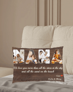 NANA Custom Photo - Customizable Dark Wood Background Pillow 733437 - B - DiyGiftly