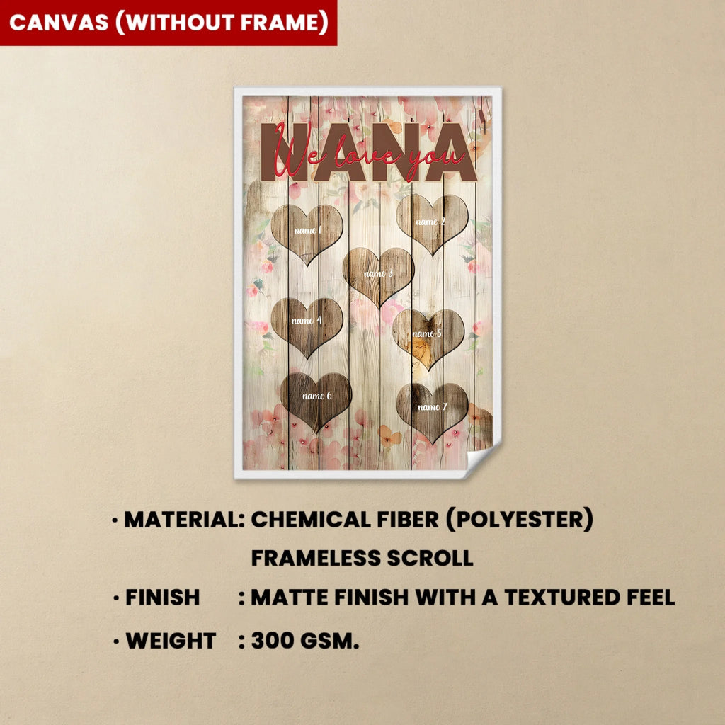 nana we love you poster personalized names mothers day gift for grandma