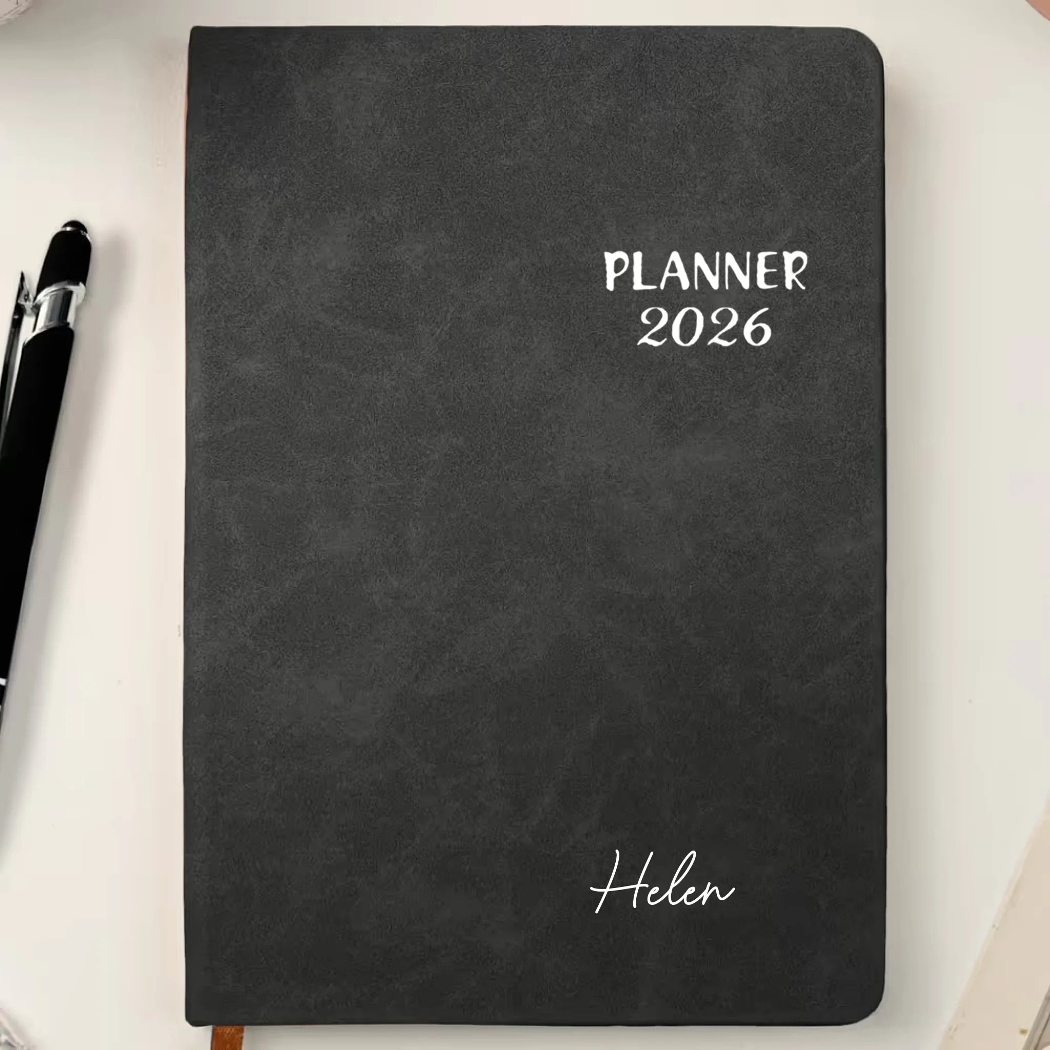 personalized nurse planner notebook 2026 a5 spiral organizer custom name grey gift for nurses close up
