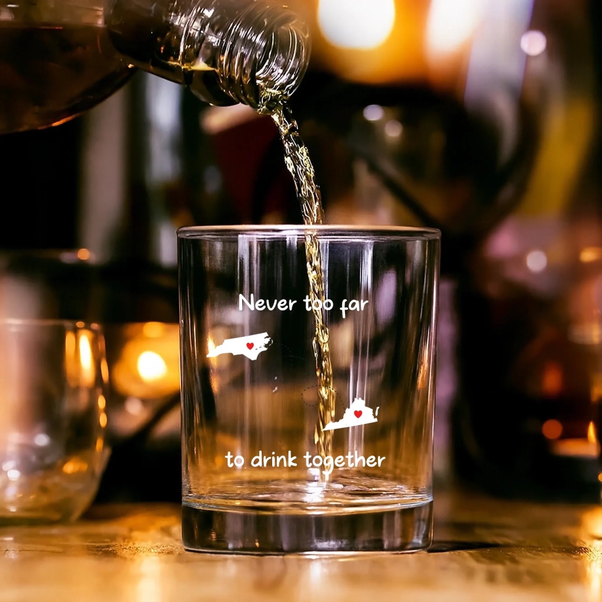 Long Distance Whiskey and Wine Glass Set christmas gift