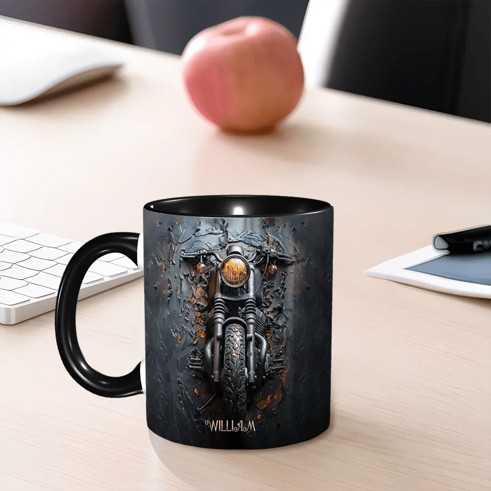 Never Underestimate An Old Man With A Motorcycle - Personalized Biker Accent Mug 746774 - DiyGiftly