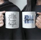 “Never Underestimate the Difference You Make” – Personalized RN Nurse Coffee Mug – Custom Name Minimalist Typography Design – Nurse Appreciation Gift, Thank You Gift for Nurse 1149210 - DiyGiftly