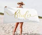 NEW Style - Gold Bride, Mr or Mrs Beach Personalized Beach Towels, Honeymoon Gift, His and Hers Newlywed Gift, Personalized Wedding Gift 55902208 - DiyGiftly