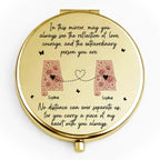 "No Distance Can Ever Separate Us" – Personalized Long Distance Relationship Compact Mirror – Custom Heart States Keepsake Gift for Best Friend / Sister / Daughter 1150370 - DiyGiftly