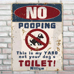 No Dog Pooping - Metal Sign - Custom Iron Decor Pieces - Without Lights & With Lights Iron Decor Pieces 752047 - 752067 - DiyGiftly