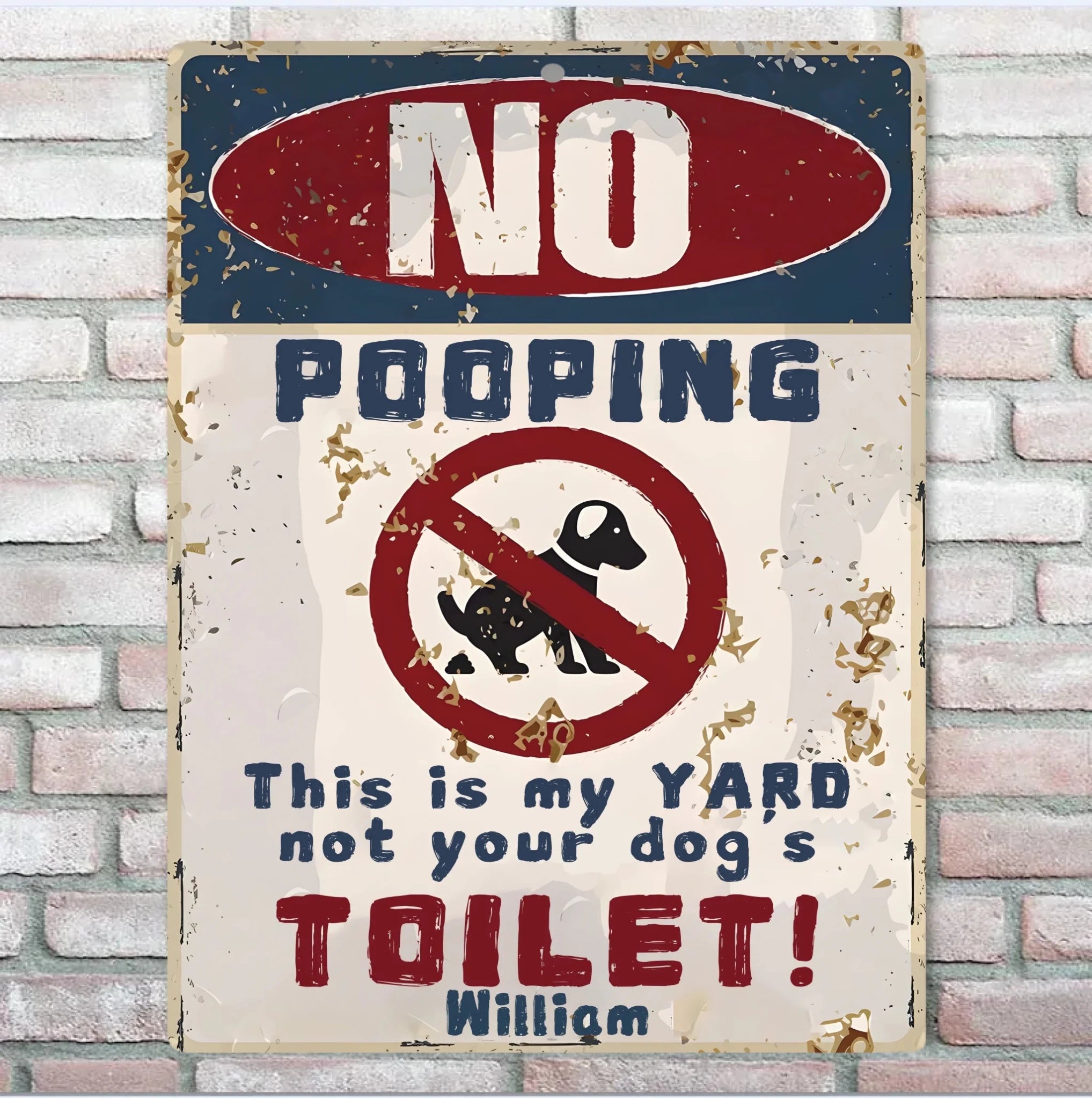 No Dog Pooping - Metal Sign - Custom Iron Decor Pieces - Without Lights & With Lights Iron Decor Pieces 752047 - 752067 - DiyGiftly