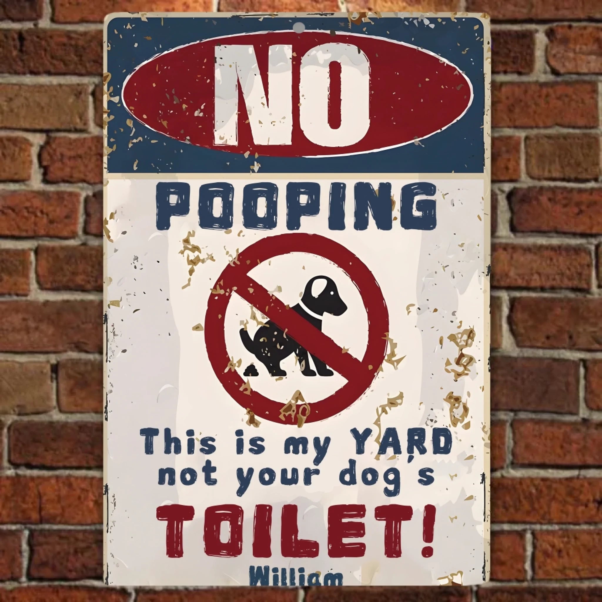 No Dog Pooping - Metal Sign - Custom Iron Decor Pieces - Without Lights & With Lights Iron Decor Pieces 752047 - 752067 - DiyGiftly