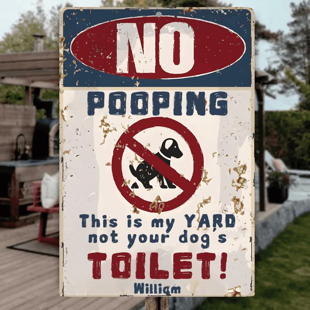 No Dog Pooping - Metal Sign - Custom Iron Decor Pieces - Without Lights & With Lights Iron Decor Pieces 752047 - 752067 - DiyGiftly