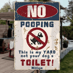 No Dog Pooping - Metal Sign - Custom Iron Decor Pieces - Without Lights & With Lights Iron Decor Pieces 752047 - 752067 - DiyGiftly