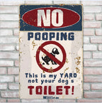 No Dog Pooping - Metal Sign - Custom Iron Decor Pieces - Without Lights & With Lights Iron Decor Pieces 752047 - 752067 - DiyGiftly