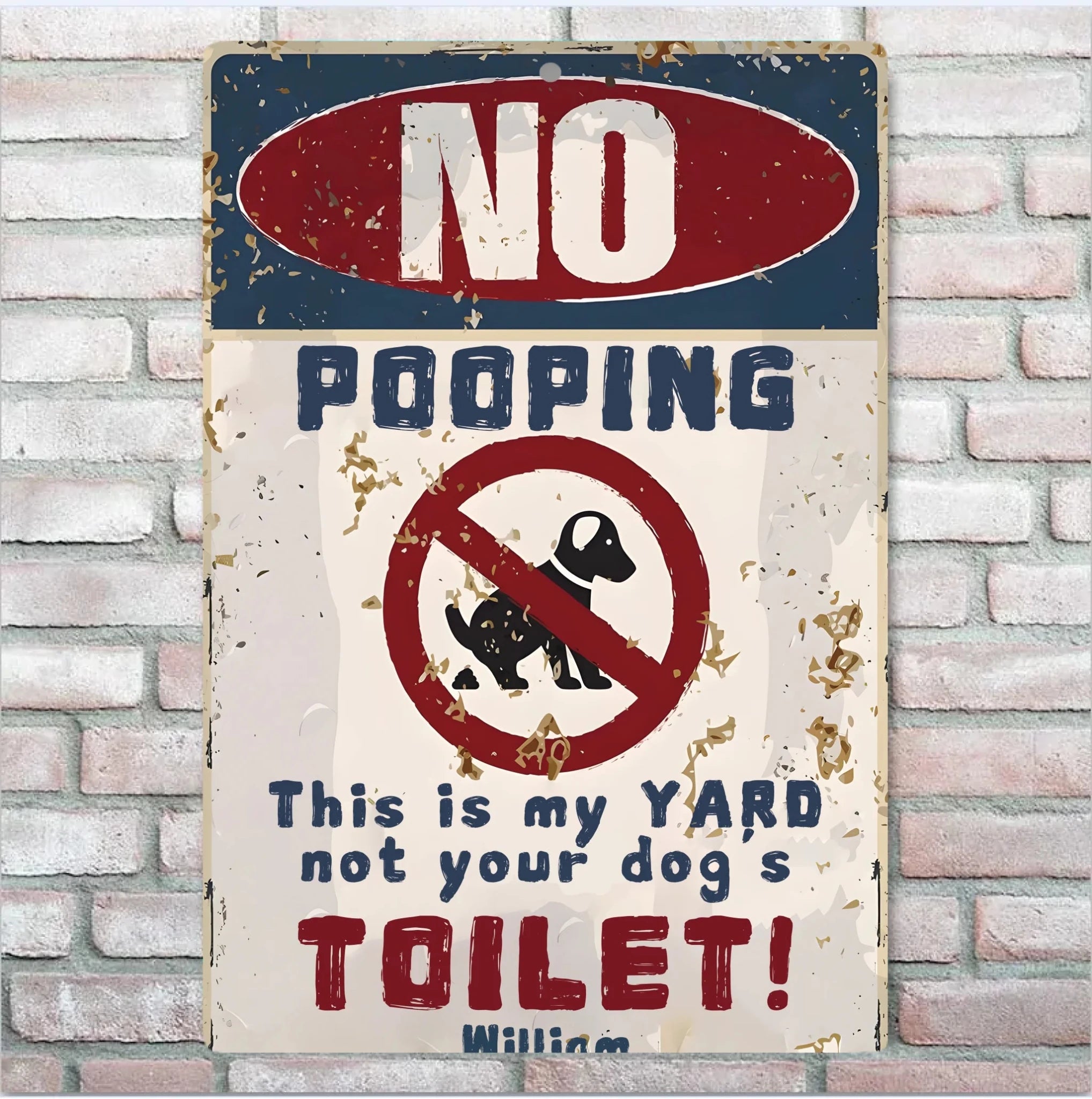 No Dog Pooping - Metal Sign - Custom Iron Decor Pieces - Without Lights & With Lights Iron Decor Pieces 752047 - 752067 - DiyGiftly