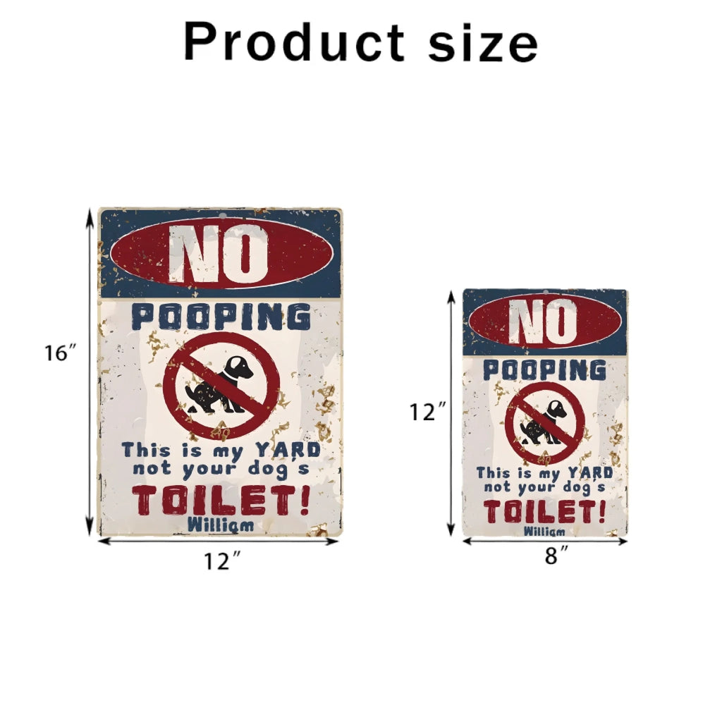 No Dog Pooping - Metal Sign - Custom Iron Decor Pieces - Without Lights & With Lights Iron Decor Pieces 752047 - 752067 - DiyGiftly