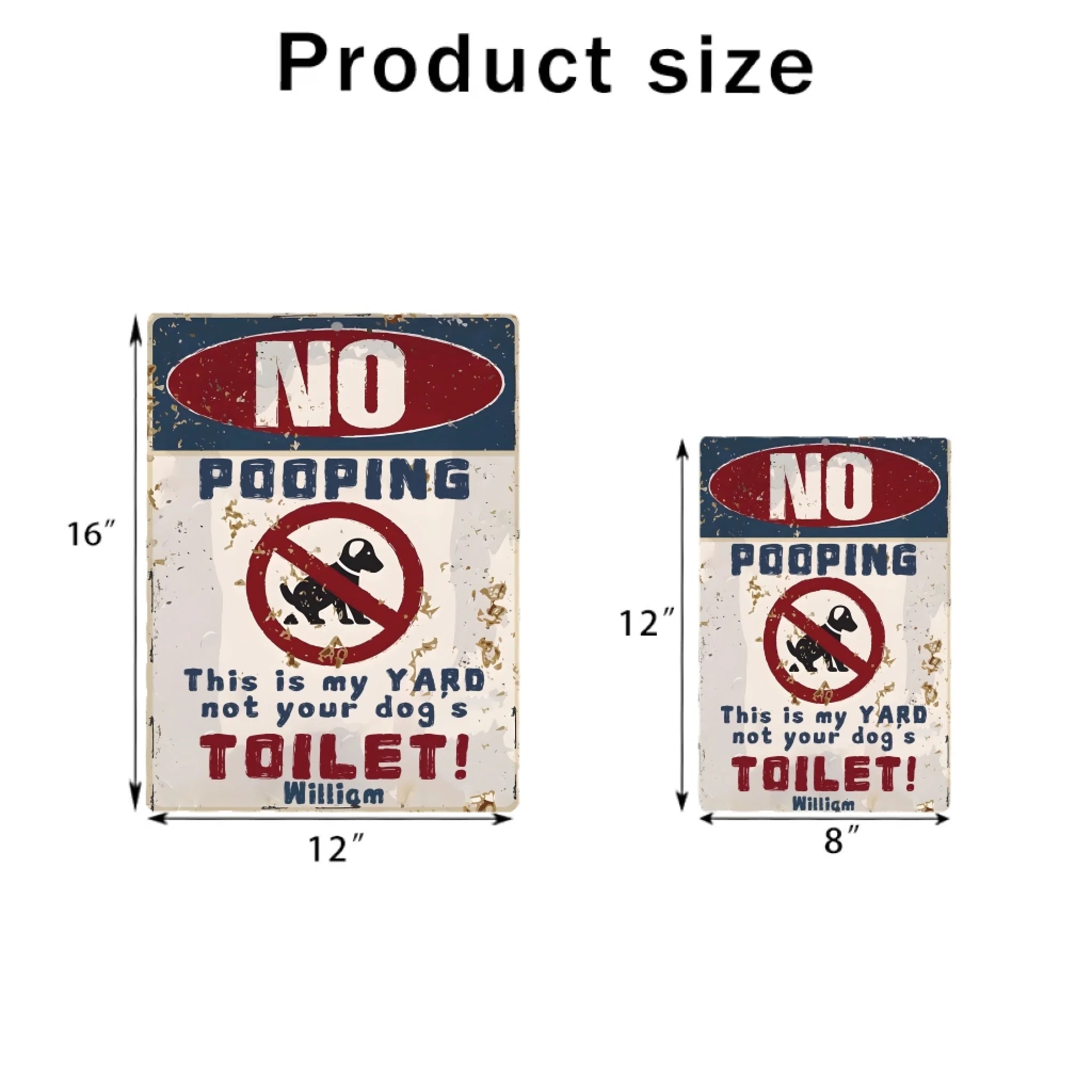 No Dog Pooping - Metal Sign - Custom Iron Decor Pieces - Without Lights & With Lights Iron Decor Pieces 752047 - 752067 - DiyGiftly