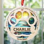 personalized design loss of dog gift suncatcher ornament window hanging keepsake main view