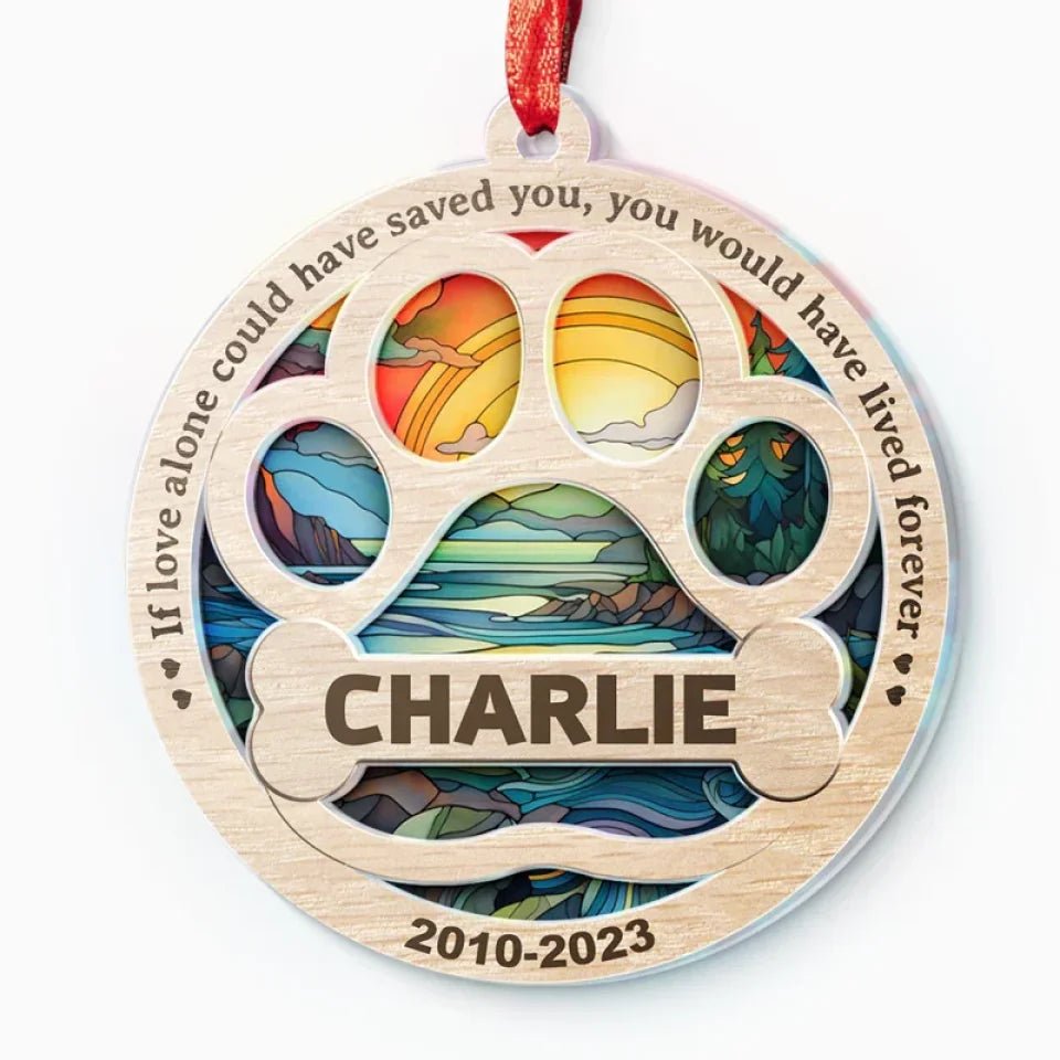 personalized design suncatcher ornament loss of dog gift window hanging keepsake personalized preview
