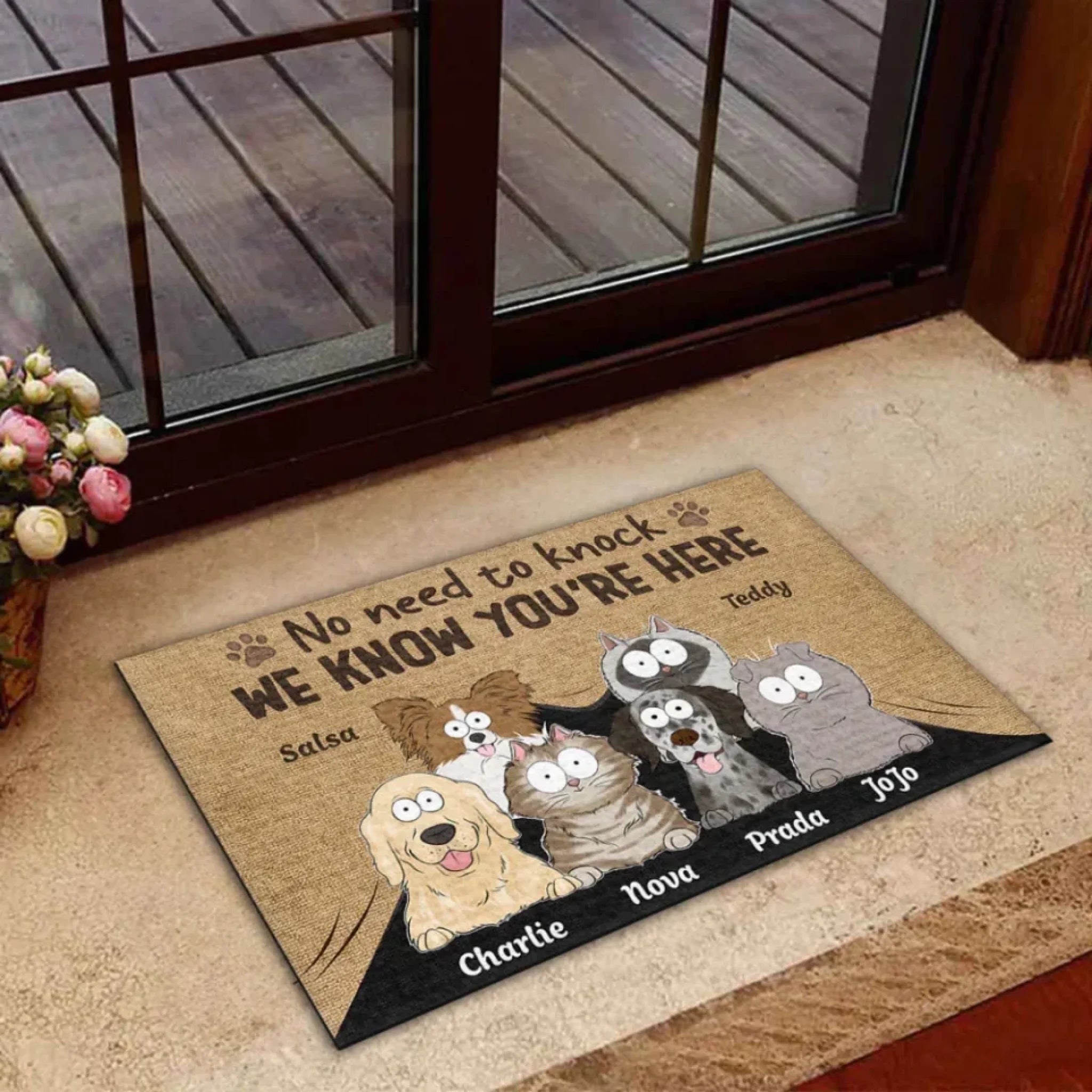 No Need To Knock We Know You Are Here - Personalized Custom Doormat 688555 - DiyGiftly