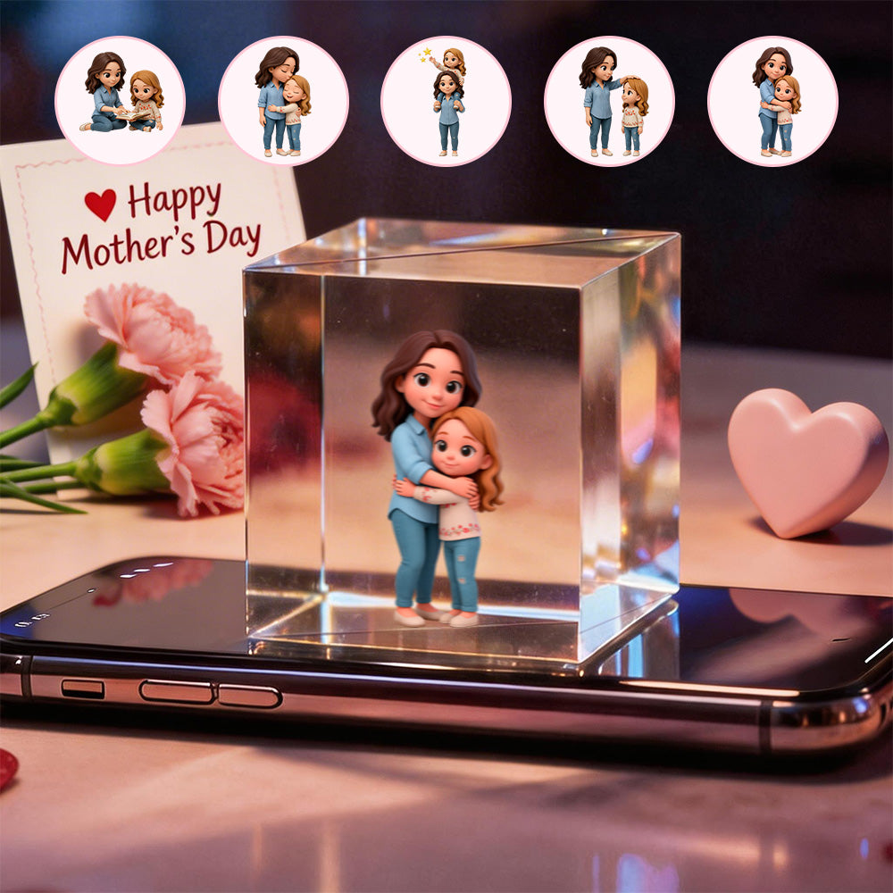 a memory that shines for mom personalized hologram video keepsake no 15 second acrylic box holographic effect mothers day