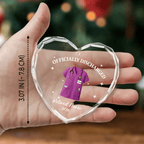"Officially Discharged" – Personalized Retired Nurse Heart Acrylic Ornament – Custom Name Keepsake with Hanging Ribbon, Retirement Gift for RN 1149495 - DiyGiftly