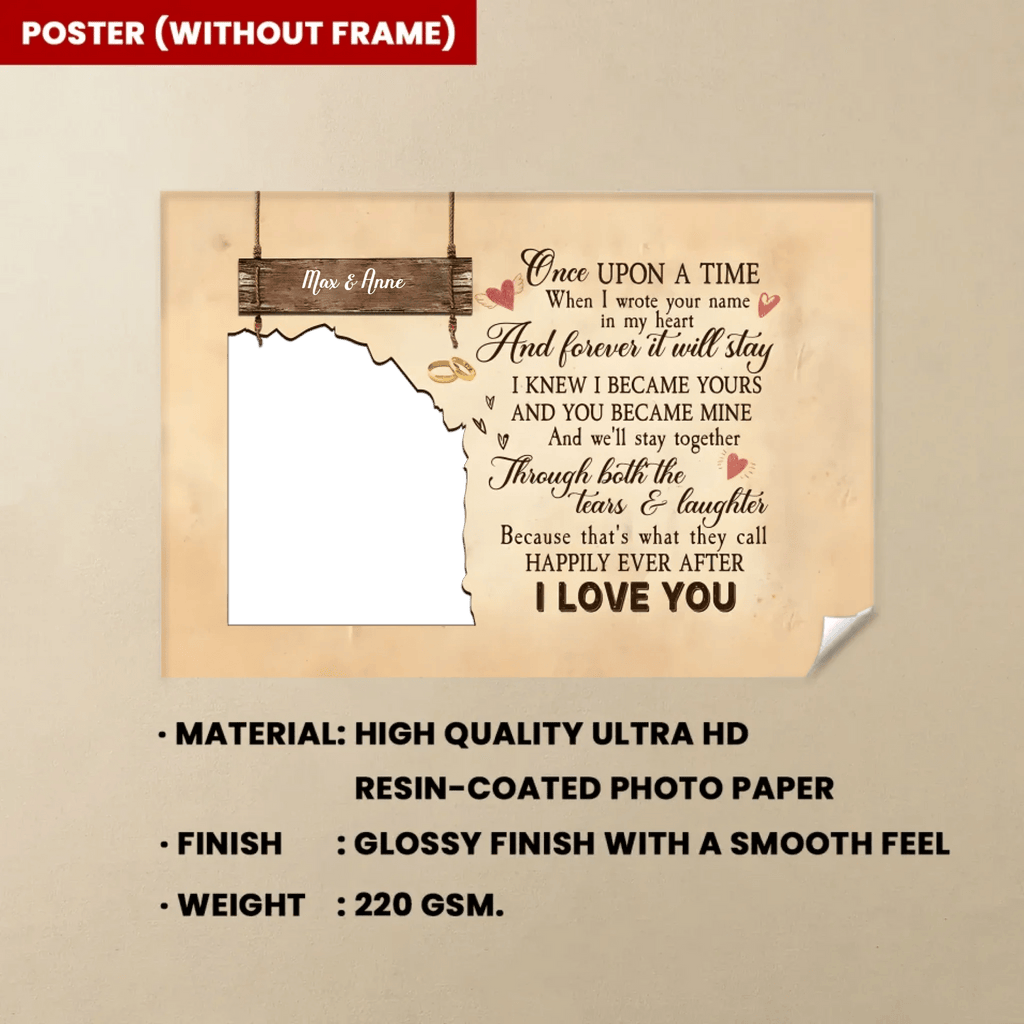 Once Upon A Time - Personalized Custom Photo Canvas 728223 - 728231 - DiyGiftly