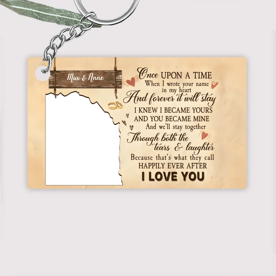 Once Upon A Time - Personalized Custom Photo Keychain 733593 - DiyGiftly