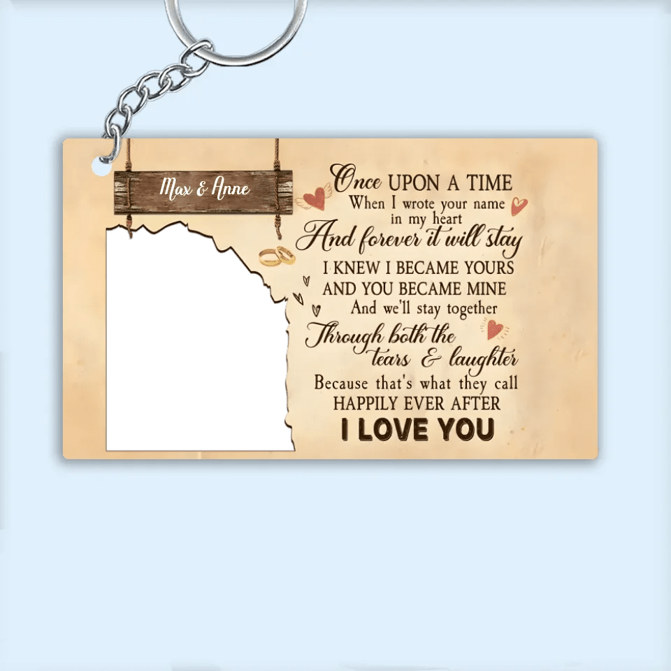 Once Upon A Time - Personalized Custom Photo Keychain 733593 - DiyGiftly