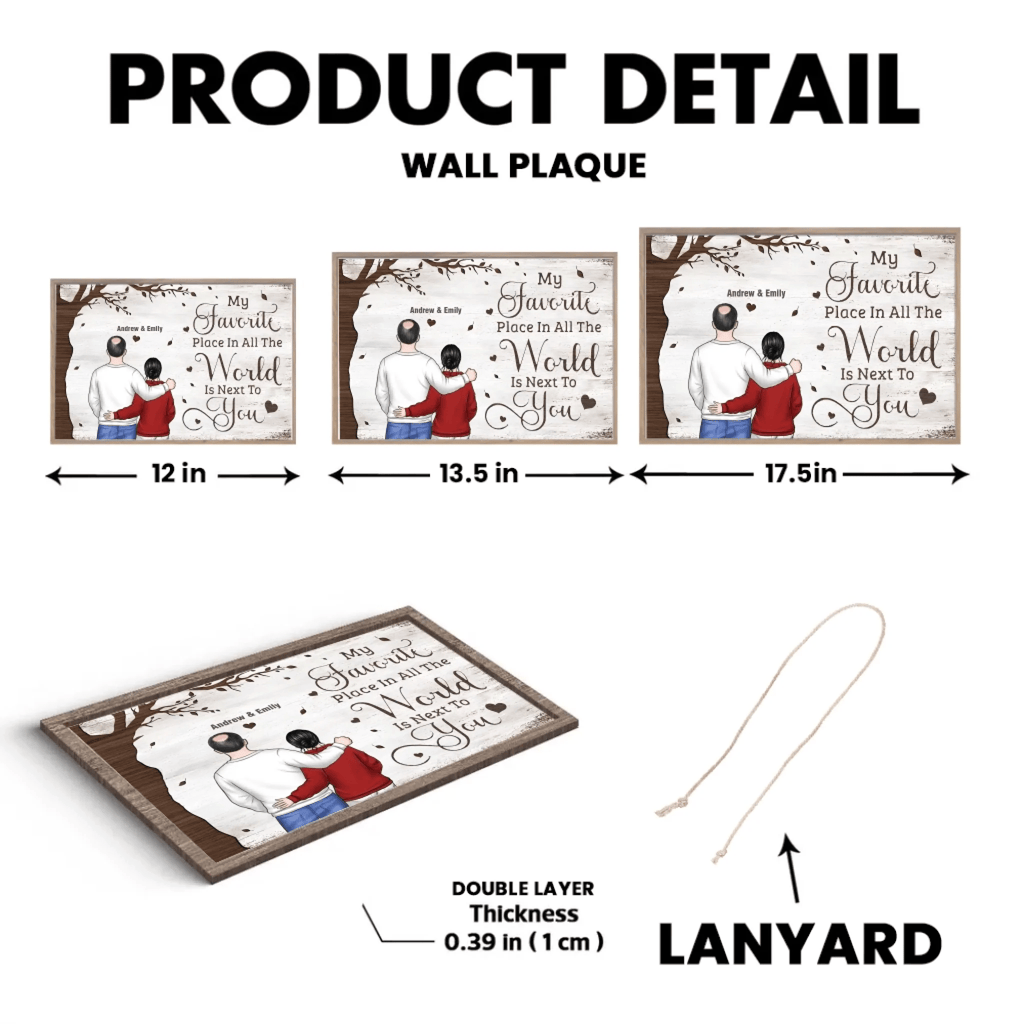 One Love, One Heart, One Destiny - Couple Personalized Custom Wooden Plaquet - Christmas Gift For Husband Wife, Anniversary 728778 - DiyGiftly