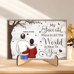 One Love, One Heart, One Destiny - Couple Personalized Custom Wooden Plaquet - Christmas Gift For Husband Wife, Anniversary 728778 - DiyGiftly