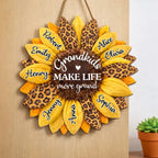 Our Family’s Heart - Custom Wood Sign - Personalized Mom Grandma Birthday Gift 1120931 - DiyGiftly